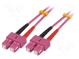 Connector: fiber optic; patchcord; multi mode duplex (MM); male