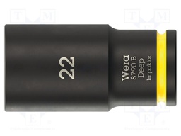 Socket; 6-angles,socket spanner,impact; HEX 22mm; 3/8"; IMPAKTOR