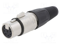 Plug; XLR; female; PIN: 7; straight; for cable; soldering; silver