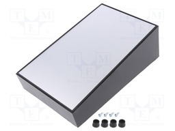 Enclosure: desktop; PULT-10; X: 130mm; Y: 215mm; Z: 77mm; ABS; black