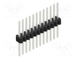 Connector: pin strips; pin header; male; PIN: 12; 1.27mm; THT; 1x12