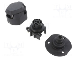 Connector: automotive; socket; PIN: 13; nickel plated; 12VDC; brass