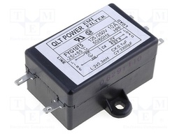 Filter: anti-interference; 250VAC; Cx: 100nF; Cy: 3.3nF; 0.3mH