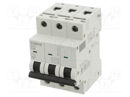 Circuit breaker; 415VAC; 25A; Poles: 3; Charact: C; IP20; MCB