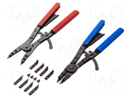 SET OF SEGER RING PLIERS 78 - 155mm, INTERCHANGEABLE TIPS