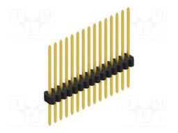 Connector: pin strips; pin header; male; PIN: 15; 1.27mm; THT; 1x15