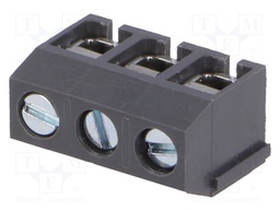 PCB terminal block; angled 90°; 5mm; ways: 3; on PCBs; 1.5mm2; 15A