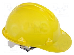 Protective helmet; yellow; HDPE; -10÷50°C; Size: 55-66