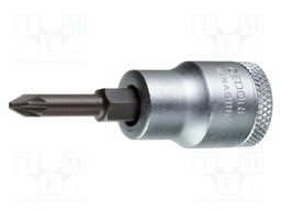 Socket; Bit: Pozidriv®; Size: PZ2; 3/8"; 55mm; Plating: chromium