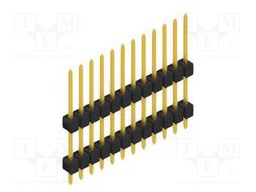 Connector: pin strips; pin header; male; PIN: 12; 2.54mm; THT; 1x12