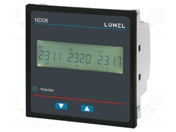 Meter; on panel; LCD; True RMS; Interface: RS485; 60÷300VAC; 1/5A