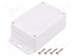 Enclosure: multipurpose; X: 70mm; Y: 105mm; Z: 40mm; ASA; white; IP67