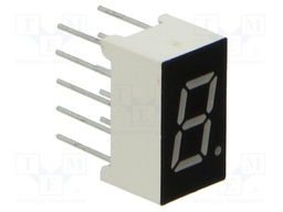 Display: LED; 7-segment; 7.62mm; 0.3"; No.char: 1; blue; 50mcd; anode