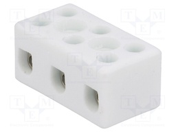 Terminal block; screw terminal; ways: 3; 4mm2; terminals: 6; 450V