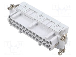 Connector: HDC; contact insert; female; JSE; PIN: 24; 24+PE; 16A