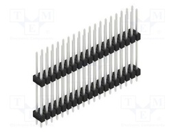 Connector: pin strips; pin header; male; PIN: 38; 2.54mm; THT; 2x19
