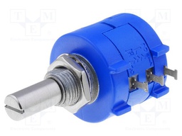 Potentiometer: shaft; multiturn; 100kΩ; 2W; ±5%; 6.35mm; linear