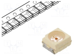 LED; SMD; 3528,PLCC2; green; 4.5÷12mcd; 3.5x2.8x1.75mm; 60°; 20mA