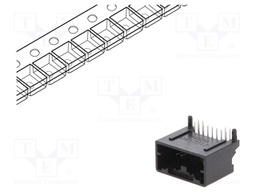 Connector: automotive; Mini50; socket; male; PIN: 12; tinned; THT