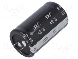 Capacitor: electrolytic; supercapacitor; 300F; 2.8VDC; ESR: 8mΩ