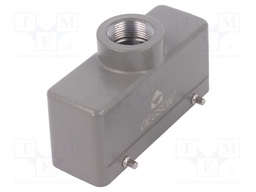 Enclosure: for HDC connectors; size D24B; for cable; straight