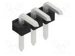 Connector: pin strips; pin header; male; PIN: 3; 2.54mm; THT; 1x3