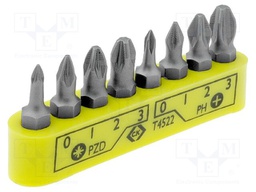 Screwdriver bits; Pcs: 8; Package: blister; 30mm