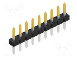 Connector: pin strips; pin header; male; PIN: 9; 2mm; THT; 1x9; 100V