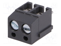 PCB terminal block; angled 90°; 5mm; ways: 2; on PCBs; 2.5mm2; 24A