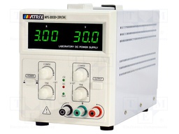 Power supply: laboratory; single-channel,linear; 0÷30VDC; 0÷3A