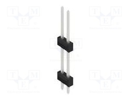 Connector: pin strips; pin header; male; PIN: 2; 2.54mm; THT; 2x1