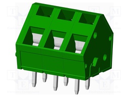Connector: PCB terminal block; terminal; angled 45°; on PCBs