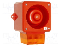 Signaller: lighting-sound; 24VDC; siren,flashing light; IP65
