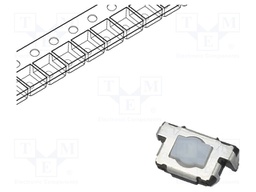Microswitch TACT; SPST; Pos: 2; 0.02A/12VDC; SMT; 3.5mm; OFF-(ON)