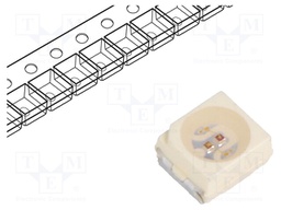 LED; SMD; 3528,PLCC3; red,green; 3.5x2.8x1.75mm; 120°; 2÷3/2.2÷3V