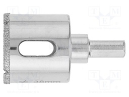 Hole saw; 38mm; Drill Bit: diamond; Holder: hexagonal