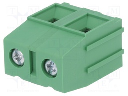 PCB terminal block; angled 90°; 12.7mm; ways: 2; on PCBs; terminal