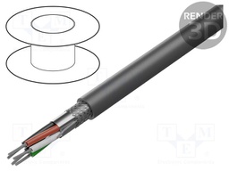 Wire; Xtra Guard® Flex; 18x28AWG; PVC; dark grey; 300V; 305m