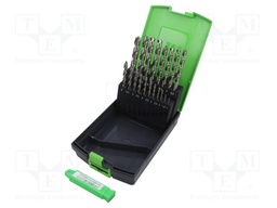 Drill set; for metal; high speed steel cobalt HSS-Co; 1÷10mm