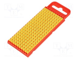 Markers for cables and wires; Label symbol: 0; 2÷2.8mm; yellow