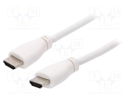 Cable; HDMI 2.0; HDMI plug,both sides; 2m; white