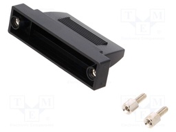 Enclosure: for D-Sub connectors; Locking: threaded joint