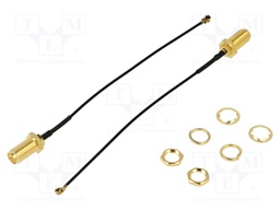 Cable; 100mm; IPEX MHF1,SMA female; 50Ω; 2pcs.