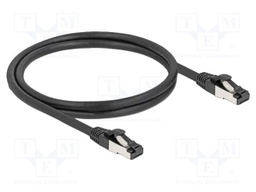 Patch cord; S/FTP; Cat: Cat 8.1; RJ45 plug,both sides; 1m; black