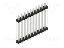 Connector: pin strips; pin header; male; PIN: 40; 2.54mm; THT; 2x20