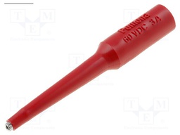 Test probe; 13A; red; Tip diameter: 1.6mm; Socket size: 4mm; 70VDC