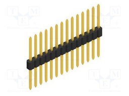 Connector: pin strips; pin header; male; PIN: 14; 1.27mm; THT; 1x14