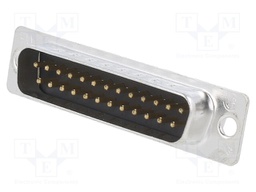 25 Plug Solder Cup, Gold Flash