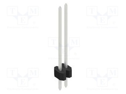 Connector: pin strips; pin header; male; PIN: 2; 1.27mm; THT; 1x2