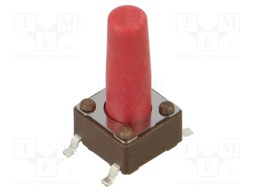 Microswitch TACT; Pos: 2; 0.05A/12VDC; SMD; none; 2.5N; 6x6x3.5mm